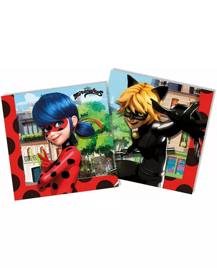 20 papírových ubrousků Miraculous Ladybug 33 × 33 cm
