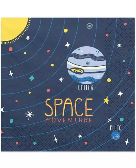 20 papírových ubrousků Space Adventure 33 × 33 cm