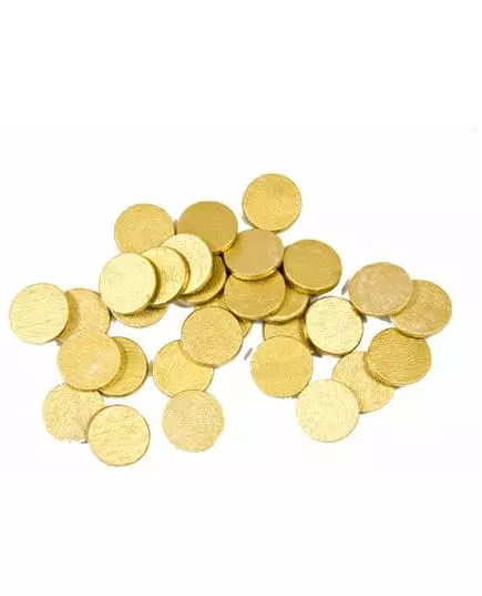 24 zlatých kulatých stolních konfeti 1,2 cm