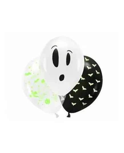 Neonové halloweenské latexové balónky 27 cm