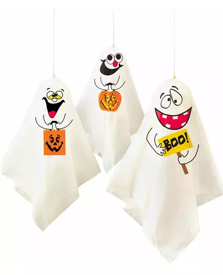 3 halloweenské závěsné duchy