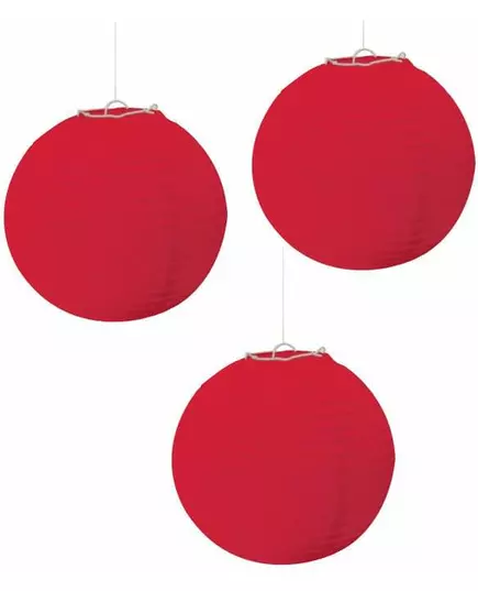 3 červené lampiony