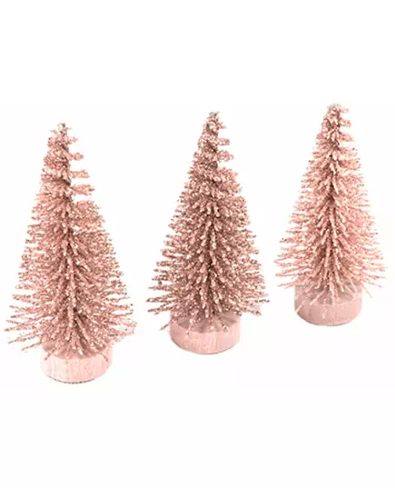 Malé dekorativní stromečky rose gold 5,5 x 2,5 cm