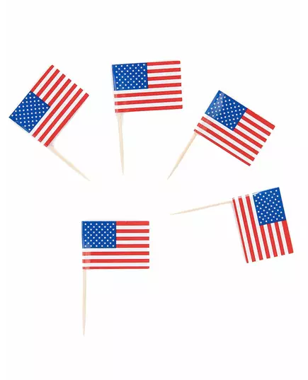 30 napichovátek s vlajkou USA 6 cm
