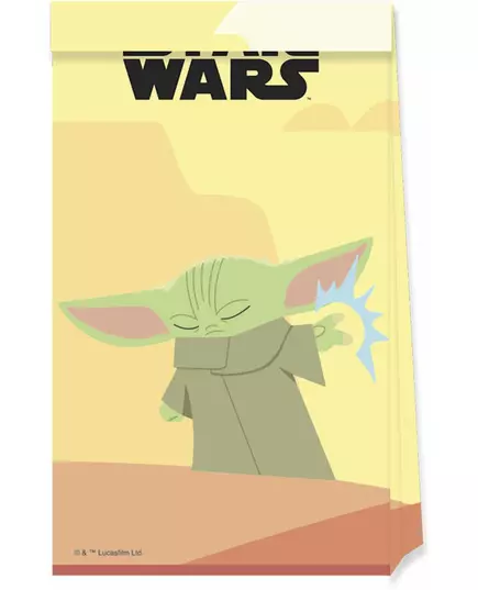 4 papírové tašky Baby Yoda The Mandalorian