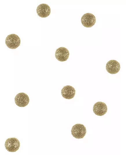 40 zlatých třpytivých dekoračních kuliček 12 mm