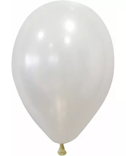 50 metalických bílých balónků 30 cm