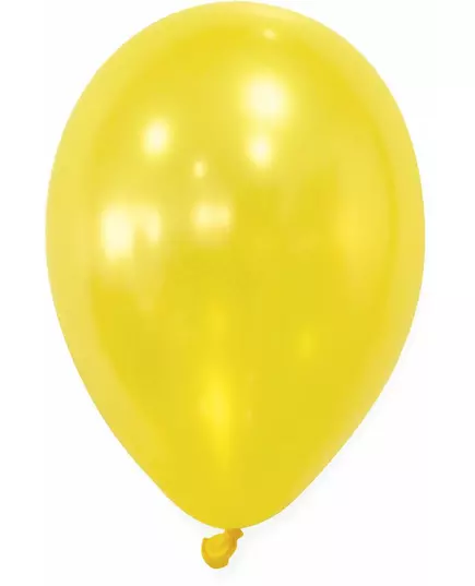 50 metalických žlutých balónků 30 cm