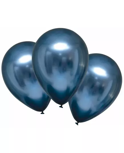 6 saténových námořnicky modrých latexových balónků 28 cm