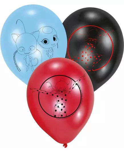 6 latexových balónků Ladybug 22.8 cm