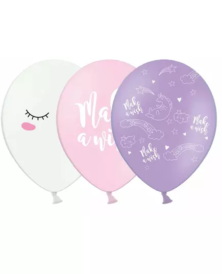 6 latexových balónků jednorožec 30 cm
