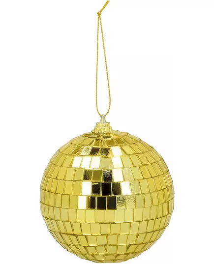 6 zlatých disco koulí 8 cm