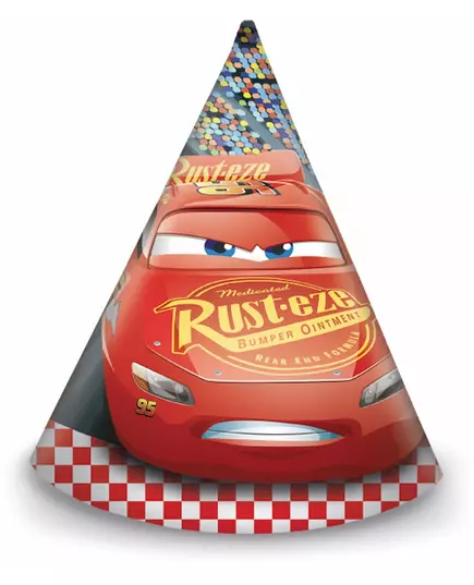 6 party kloboučků Cars 3