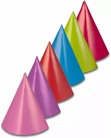 6 party kloboučků kužel – mix barev