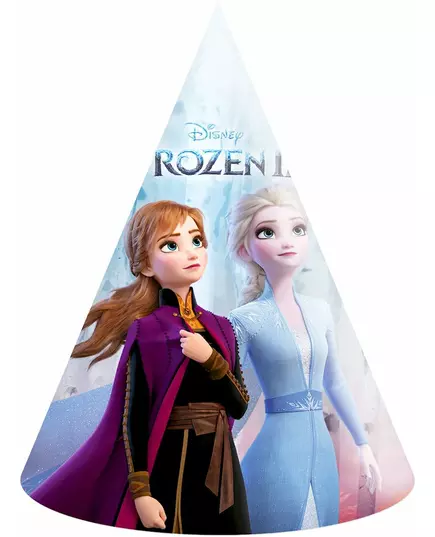 6 kartonových párty klobouků Frozen 2