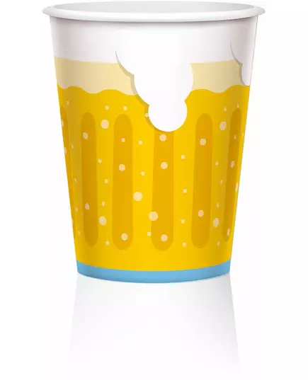 6 velkých kartonových kelímků pivní krýgl 450 ml