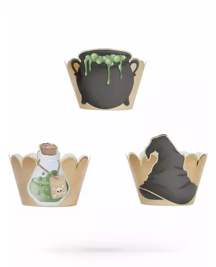 6 košíčků na cupcakes „Sorcerer’s Apprentice“ (kryty)