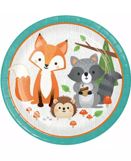 8 papírových talířů Forest Animal 23 cm