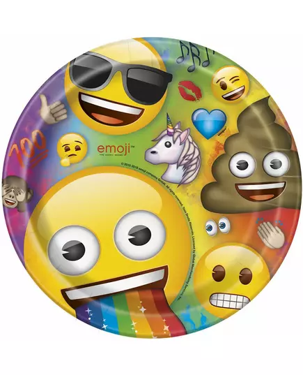 Papírové talíře Emoji Rainbow 22 cm