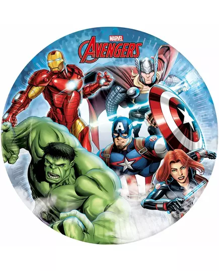 8 papírových talířů Avengers Mighty 23 cm