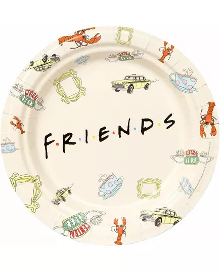 8 Friends papírových talířů 23 cm