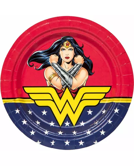 8 Wonder Woman papírových talířů 23 cm