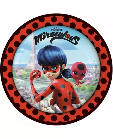 8 papírových talířů Ladybug in Paris 23 cm