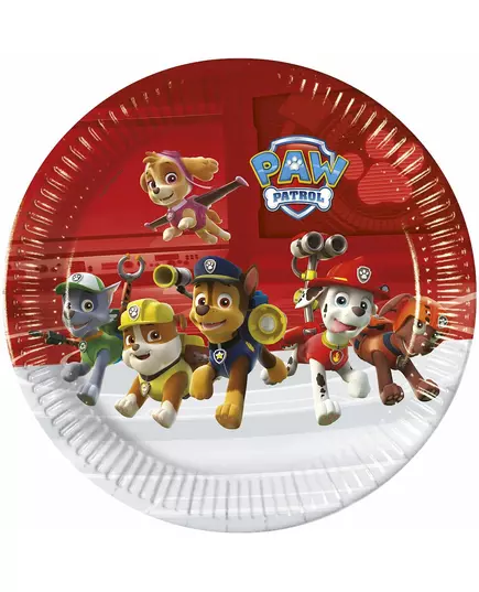 8 papírových talířů Paw Patrol Ready for Action 23 cm