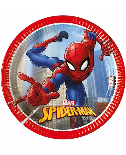 8 papírových talířů Spiderman Fighter 20 cm
