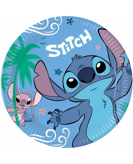 8 papírových talířů Stitch 23 cm