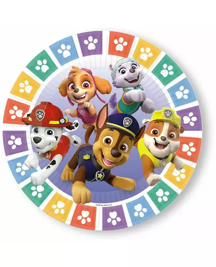 8 papírových talířů Paw Patrol 23 cm