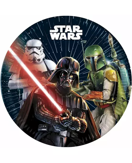 8 papírových talířů Star Wars Galaxy 23 cm