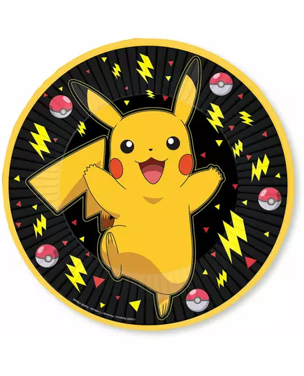 8 talířů Pokémon Pikachu 23 cm