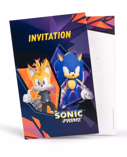 8 pozvánek Sonic Prime 10 x 15 cm