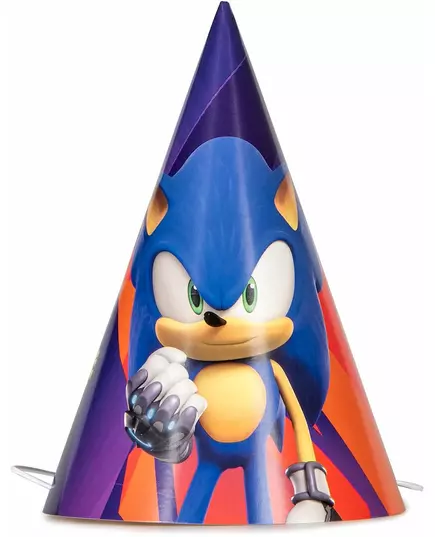 8 party čepiček Sonic Prime 18cm