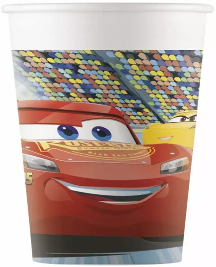 8 kartonových kelímků Cars 3 200 ml
