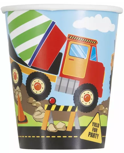 8 kartonových kelímků Staveniště 270 ml