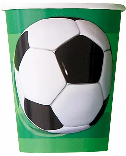 8 fotbalových kartonových kelímků