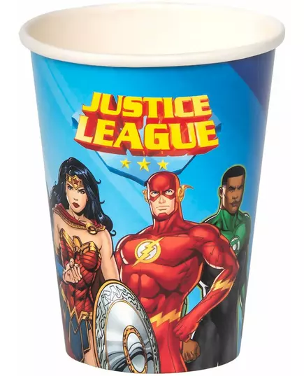 8 Justice League papírových kelímků 210 ml