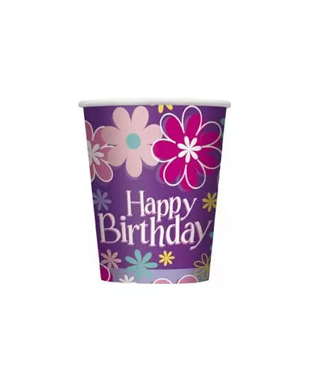 Papírové kelímky Happy Birthday