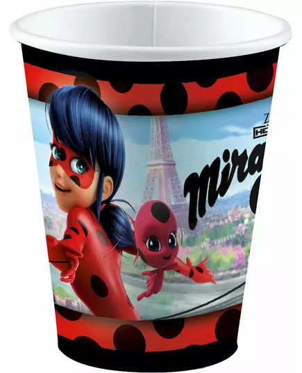 8 kartonových kelímků Ladybug in Paris 250 ml