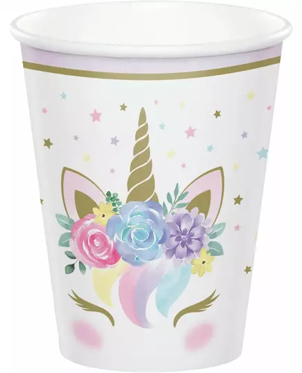 8 kelímků White Fairy Unicorn 266 ml
