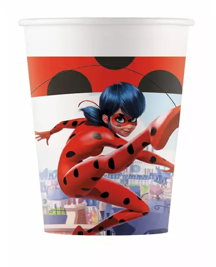 8 kartonových kelímků Miraculous Ladybug 200 ml