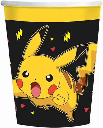 8 papírových kelímků Pokémon Pikachu