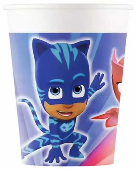 8 kartonových kelímků PJ Masks 200 ml