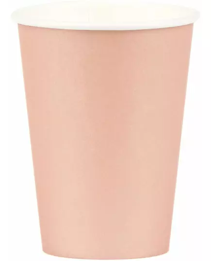 8 papírových kelímků Rose Gold 210 ml