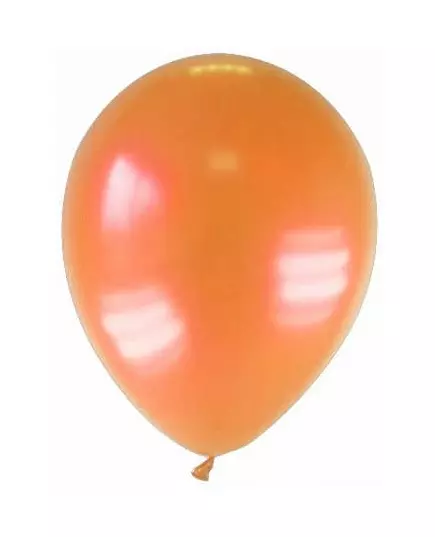 12 oranžových metalických balónků 28 cm