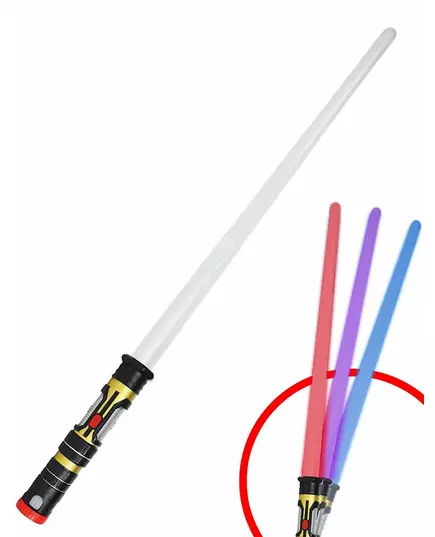 Svítící světelný meč 80 cm – výsuvný 3v1