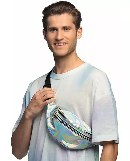 Stříbrná holografická ledvinka
