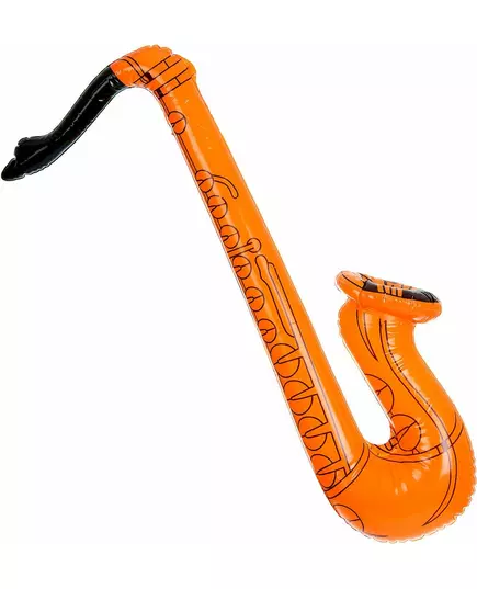 Oranžový nafukovací saxofon pro dospělé